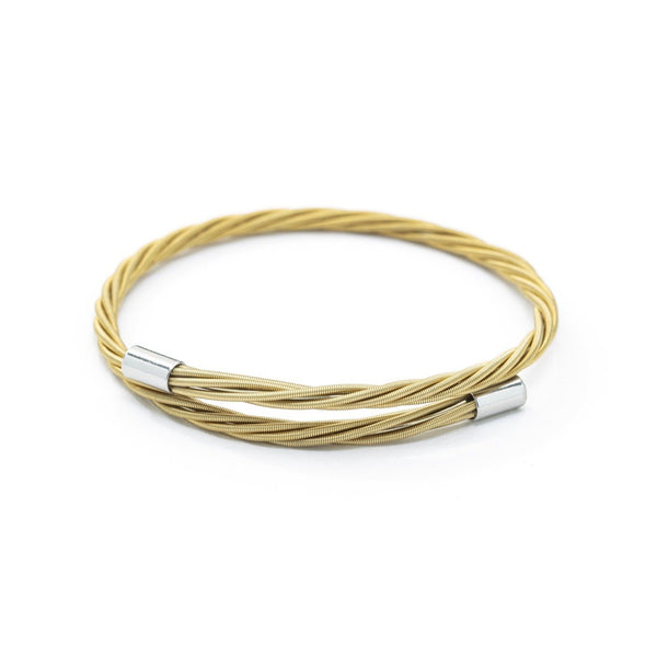 Gold Beaded Guitar String Bracelet Set