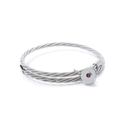 Simply Silver Guitar String Bracelet feat: Amethyst