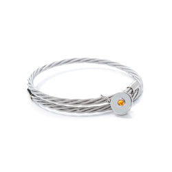 Simply Silver Guitar String Bracelet feat: Citrine