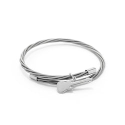 Simply Silver Guitar String Bracelet with Guitar Charm