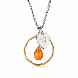 LE Gemstone Loop: James Taylor Guitar String Pendant Necklace
