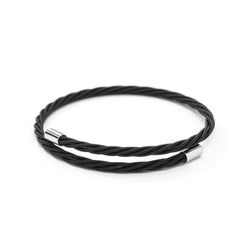 Backstage Black Guitar String Bracelet