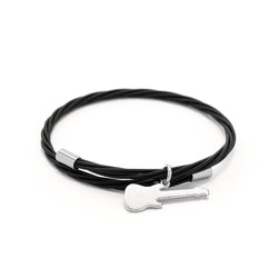 Black guitar string bracelet discount